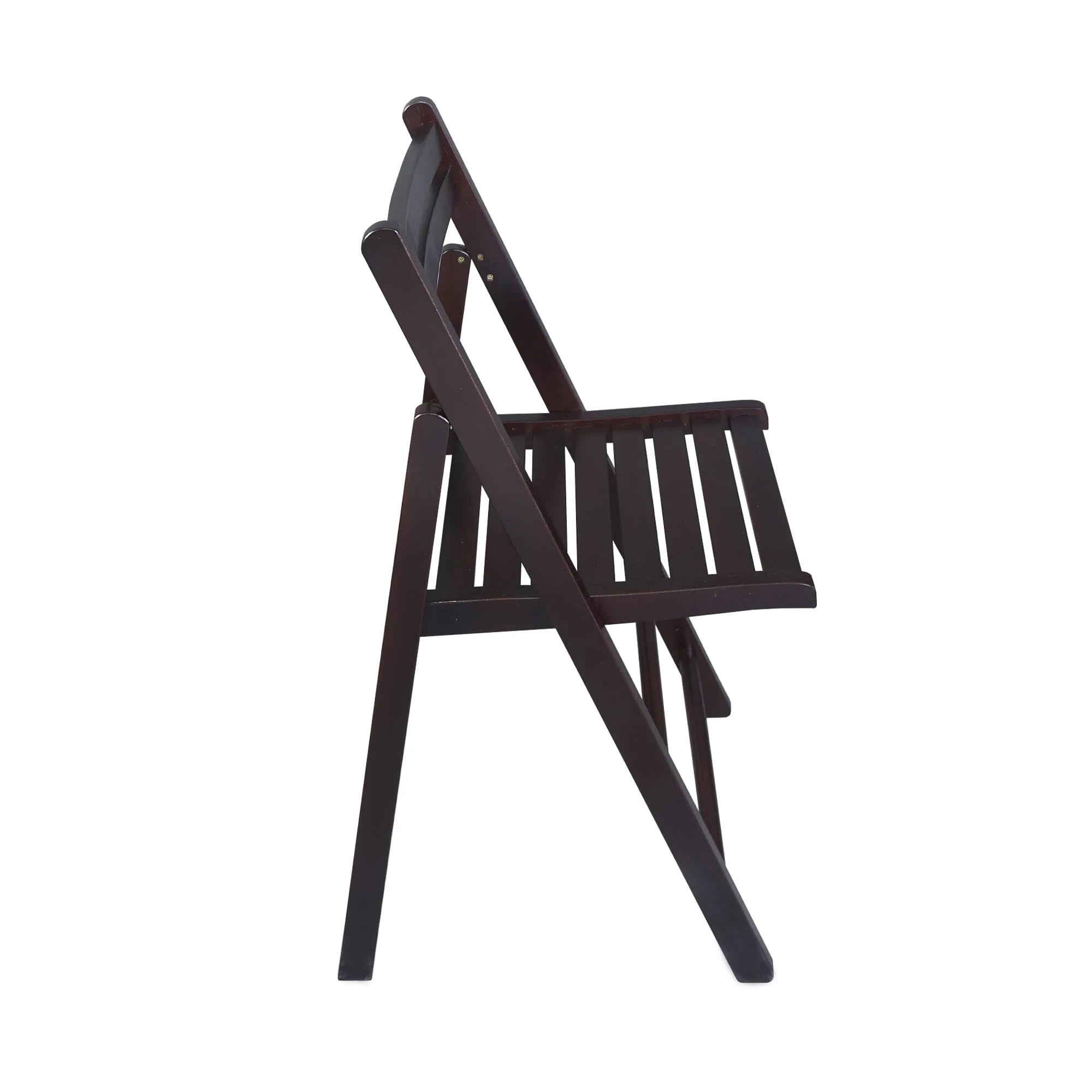 Sedia pieghevole in legno marrone scuro