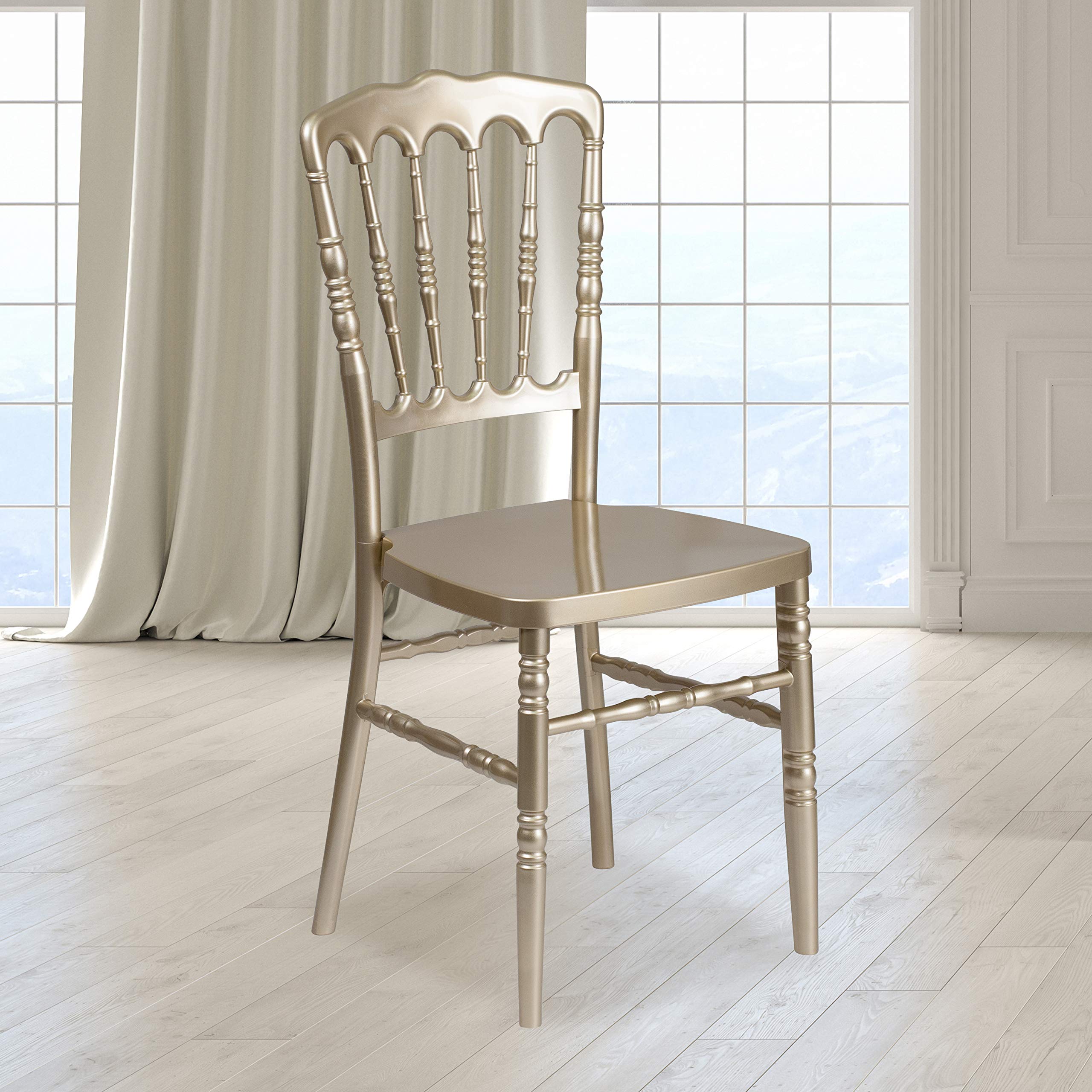 Resin Stacking Napoleon Chair-Gold