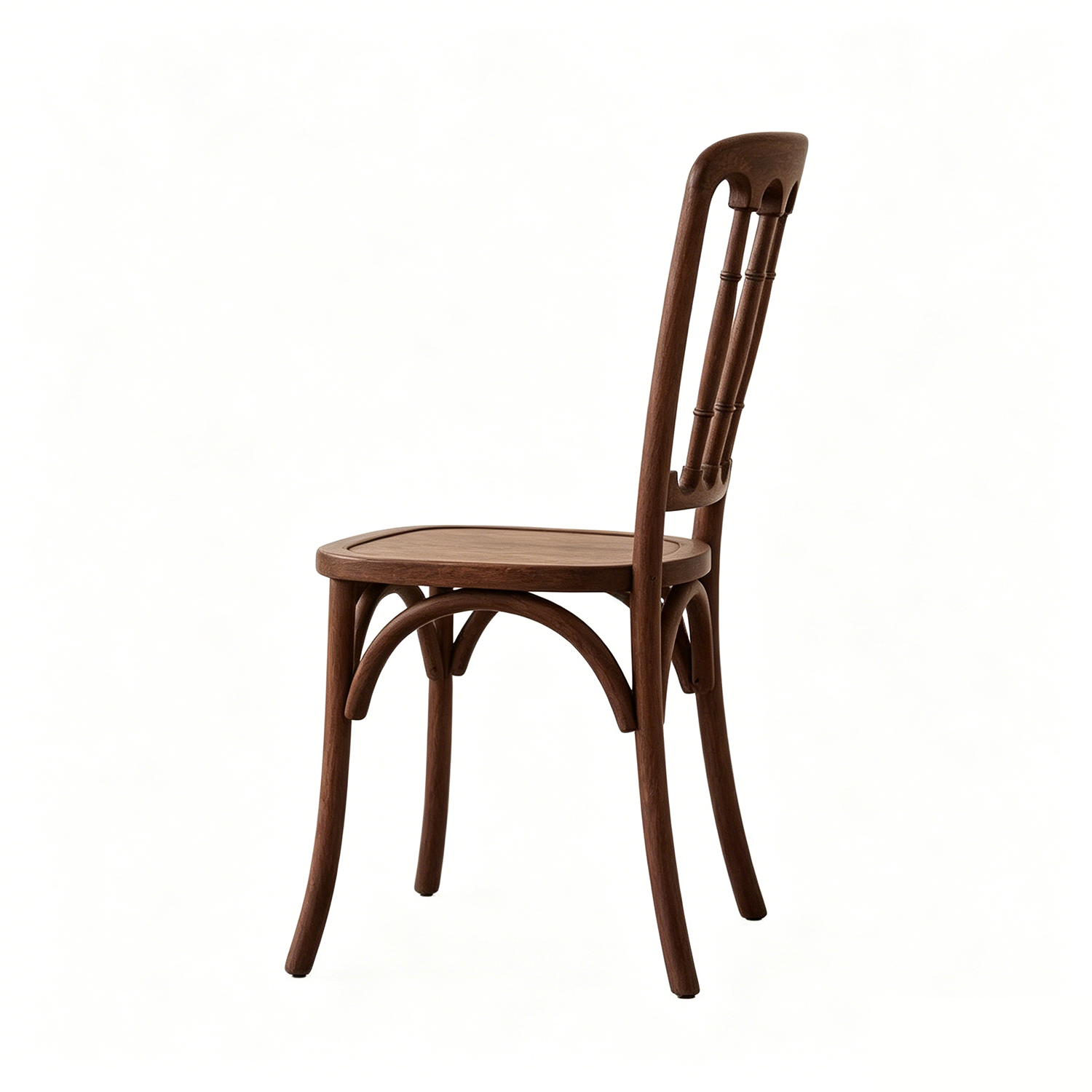Wood Napoleon Wedding  Chair-Walnut