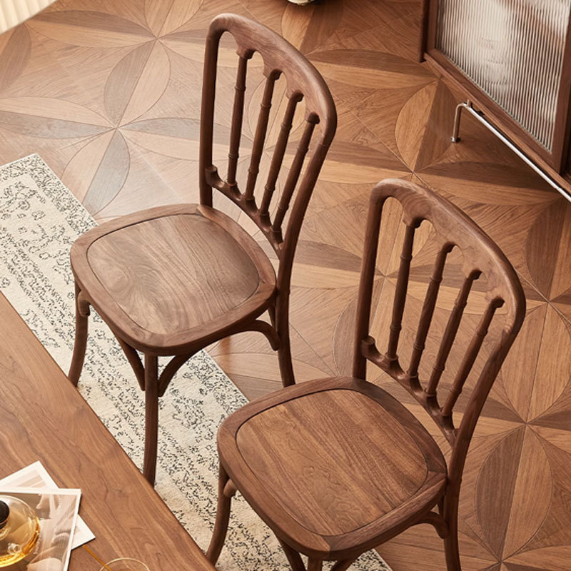 Wood Napoleon Wedding  Chair-Walnut