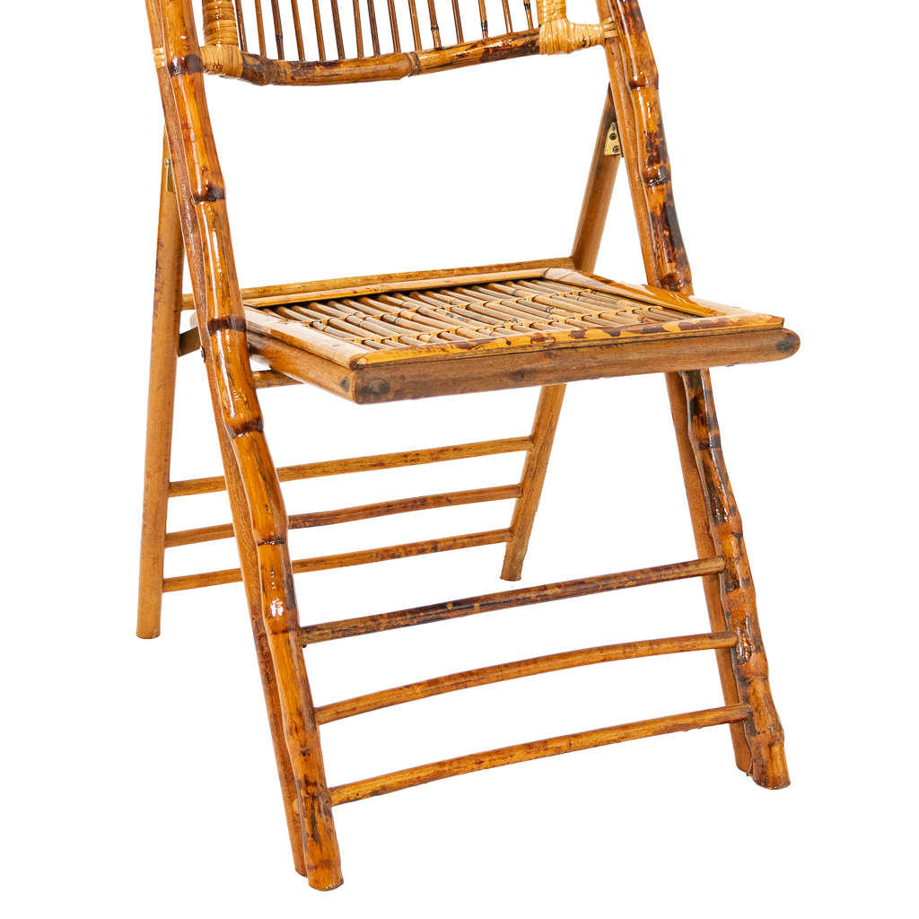 Bamboo Folding Chairs-Brown