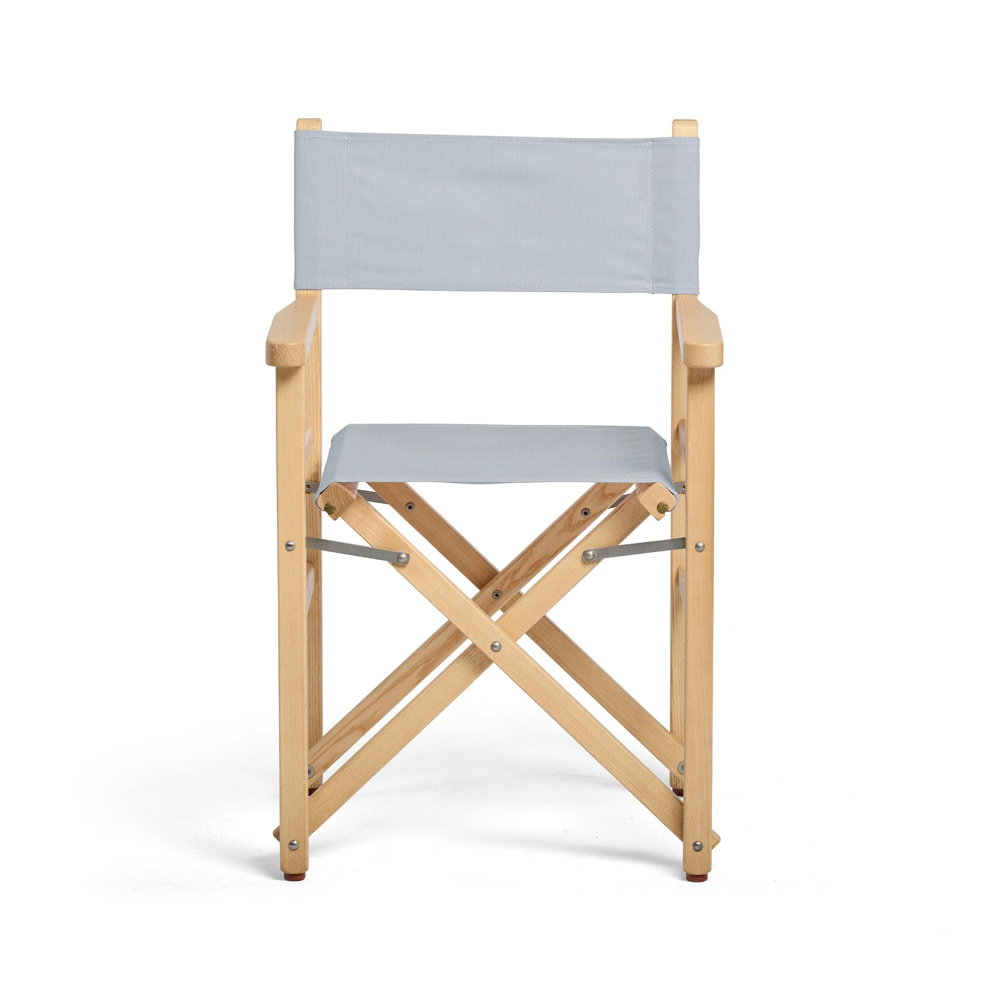 Sedia da regista pieghevole - Legno naturale con tessuto blu polvere