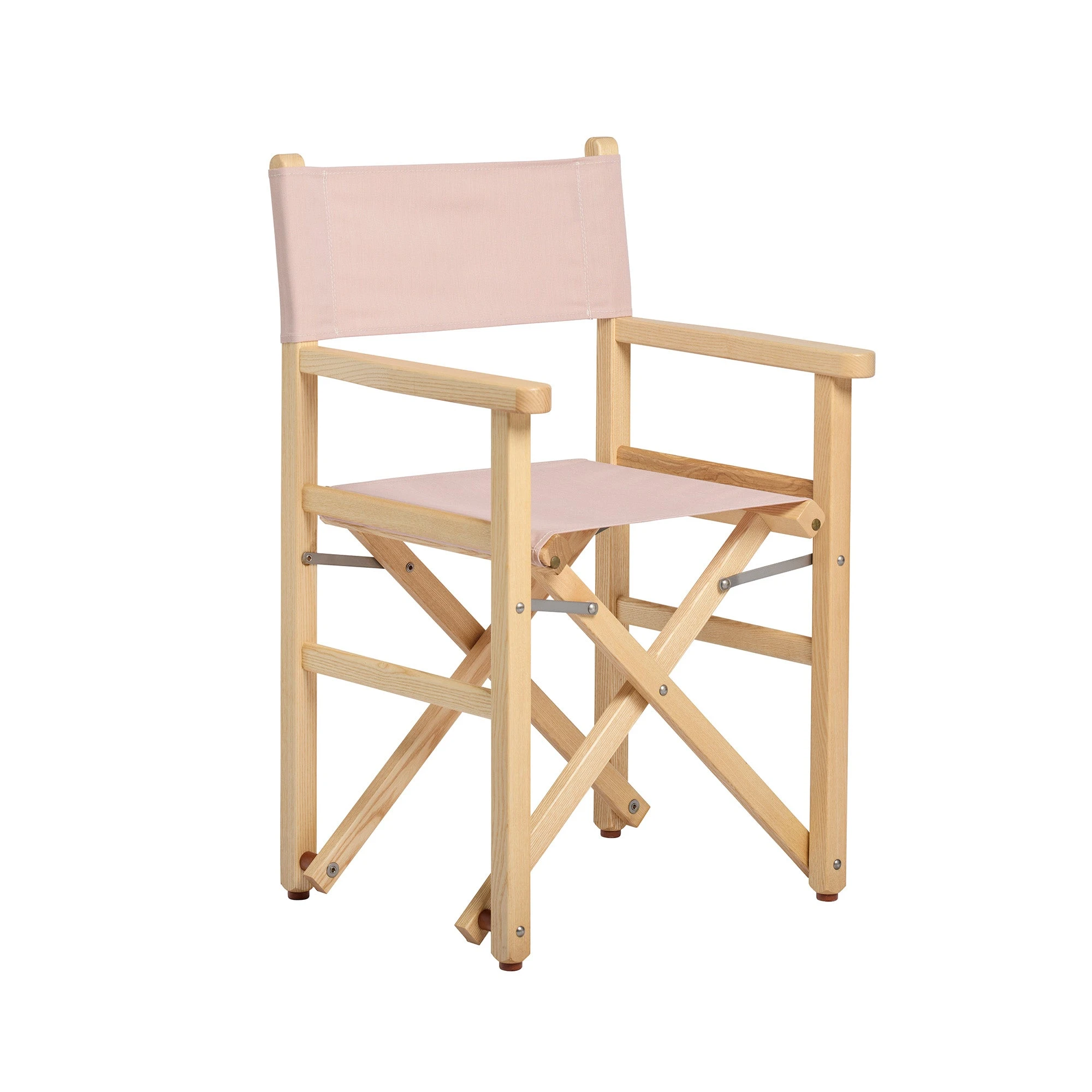 Sedia da regista pieghevole - Legno naturale con tessuto rosa rosa