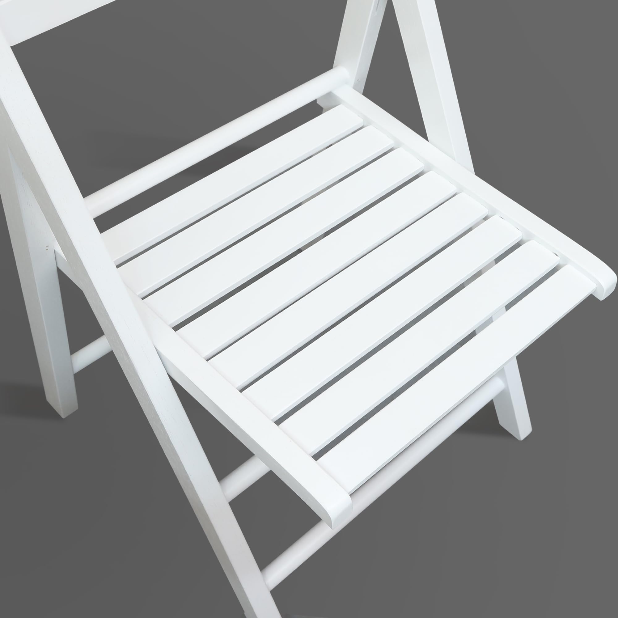 Wooden Folding Chairs-White