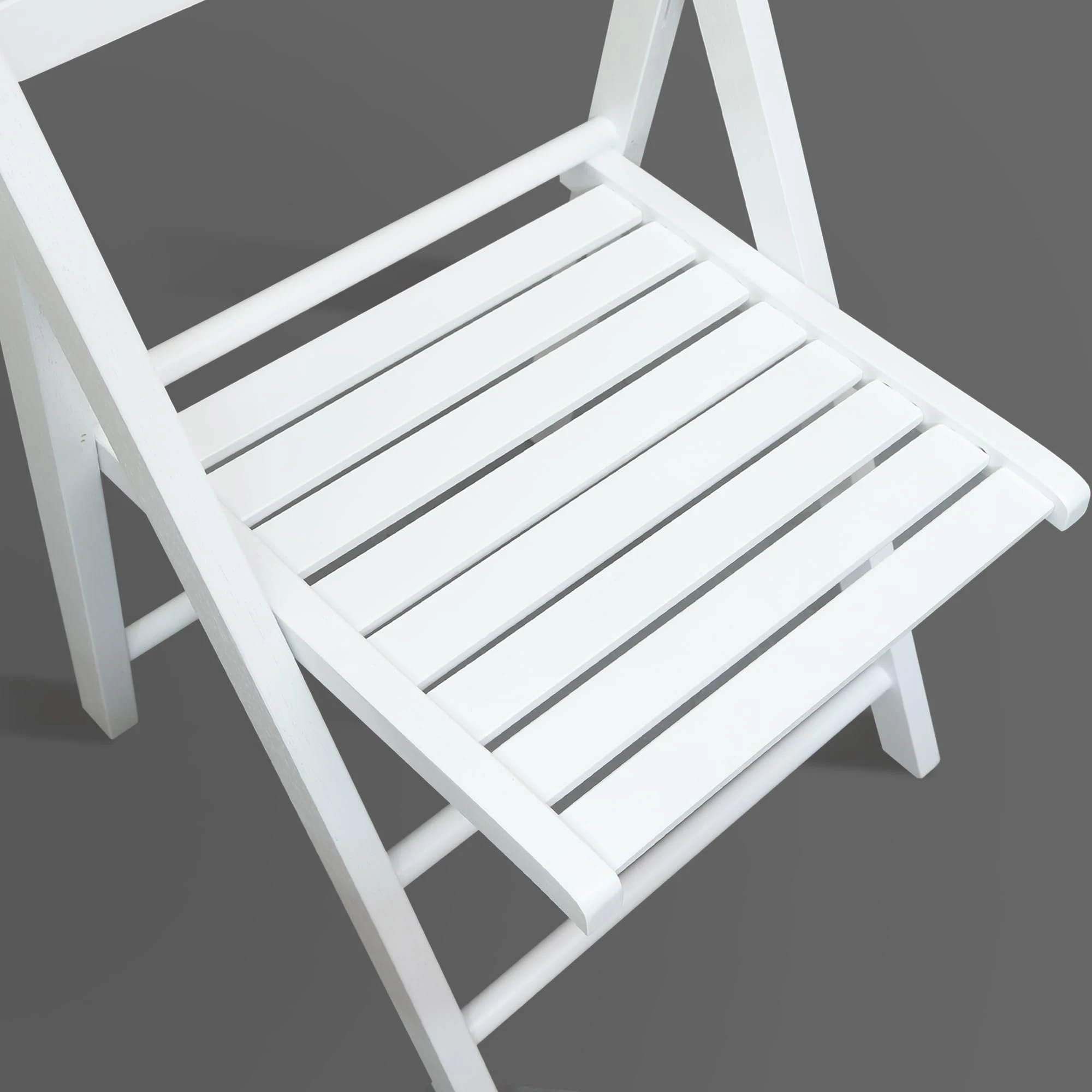 Sedie pieghevoli in legno-Bianco