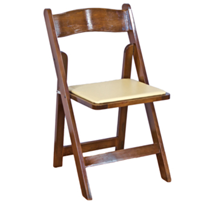Fruitwood Padded Folding Chair