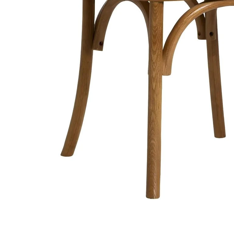 Sedia in olmo e rattan - Marrone lucido
