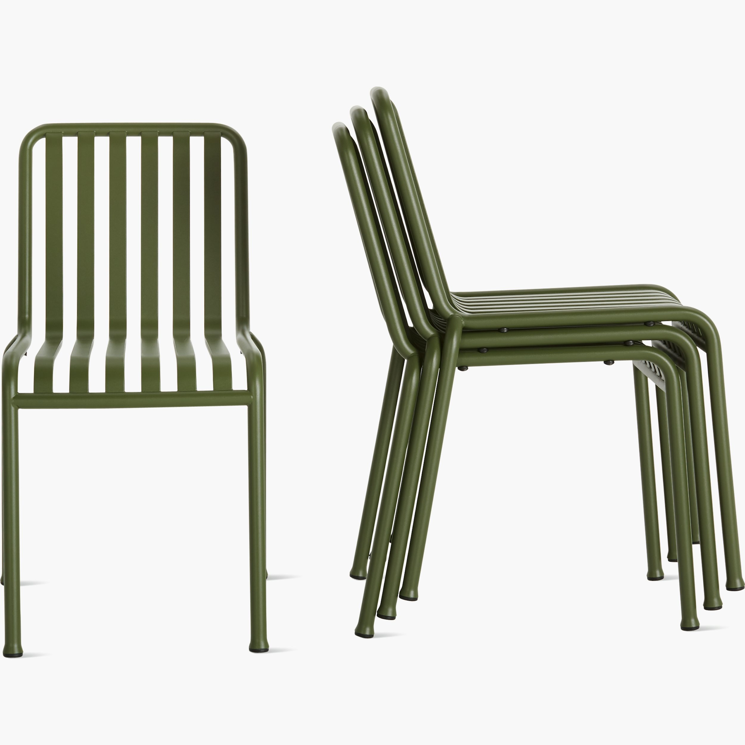 Metal Slatted Side Chair