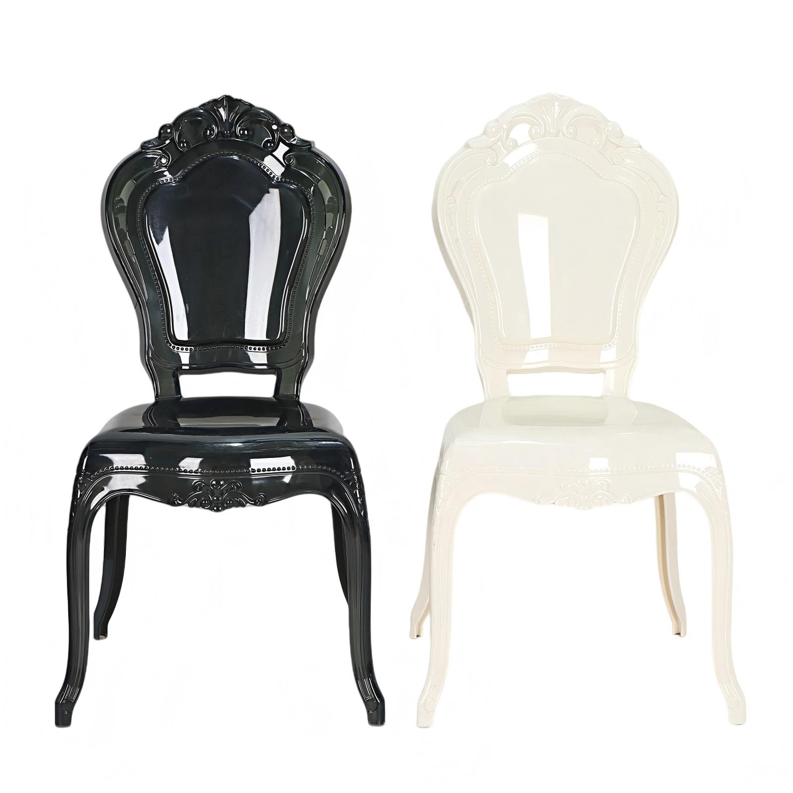 Stackable Plastic Black Royal Princess Bella Chair
