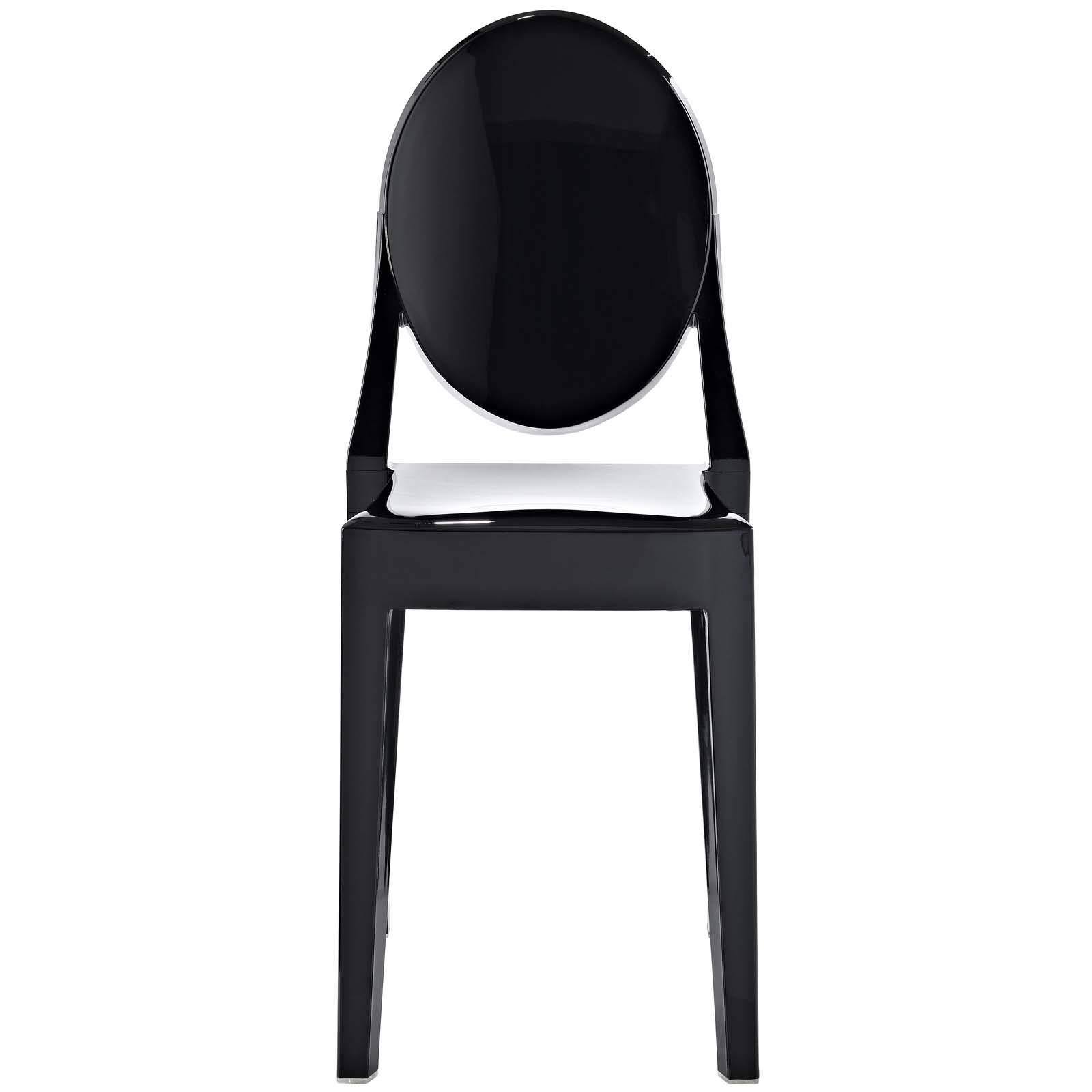 Resin Ghost Chair-Black without Arms