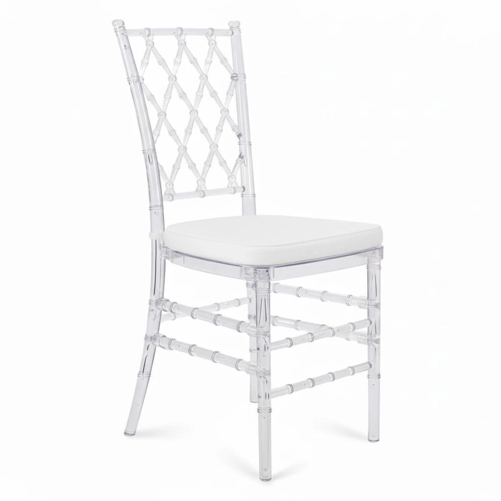 Sedia Chiavari con schienale in acrilico