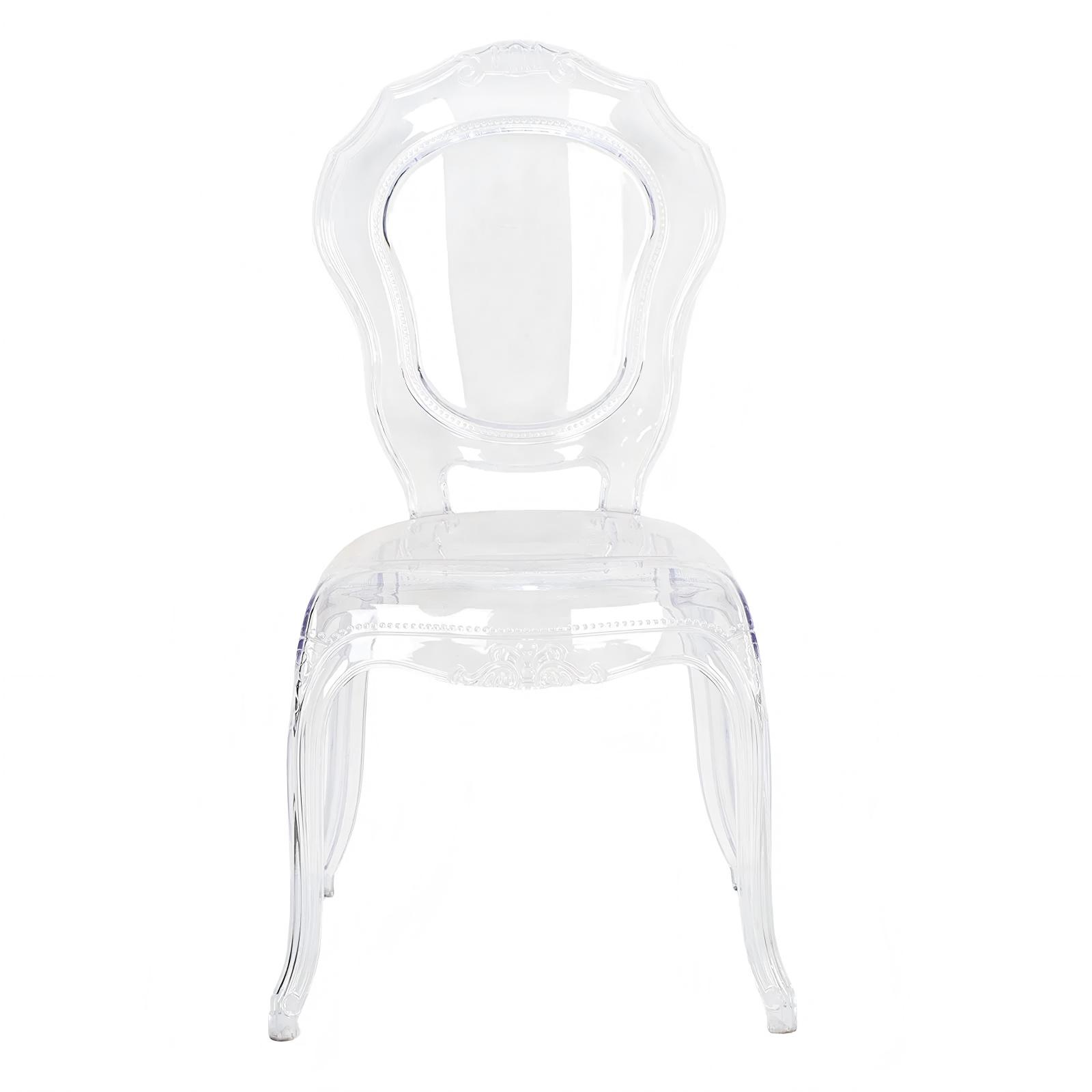 Stackable Plastic Crystal Royal Princess Bella Chair