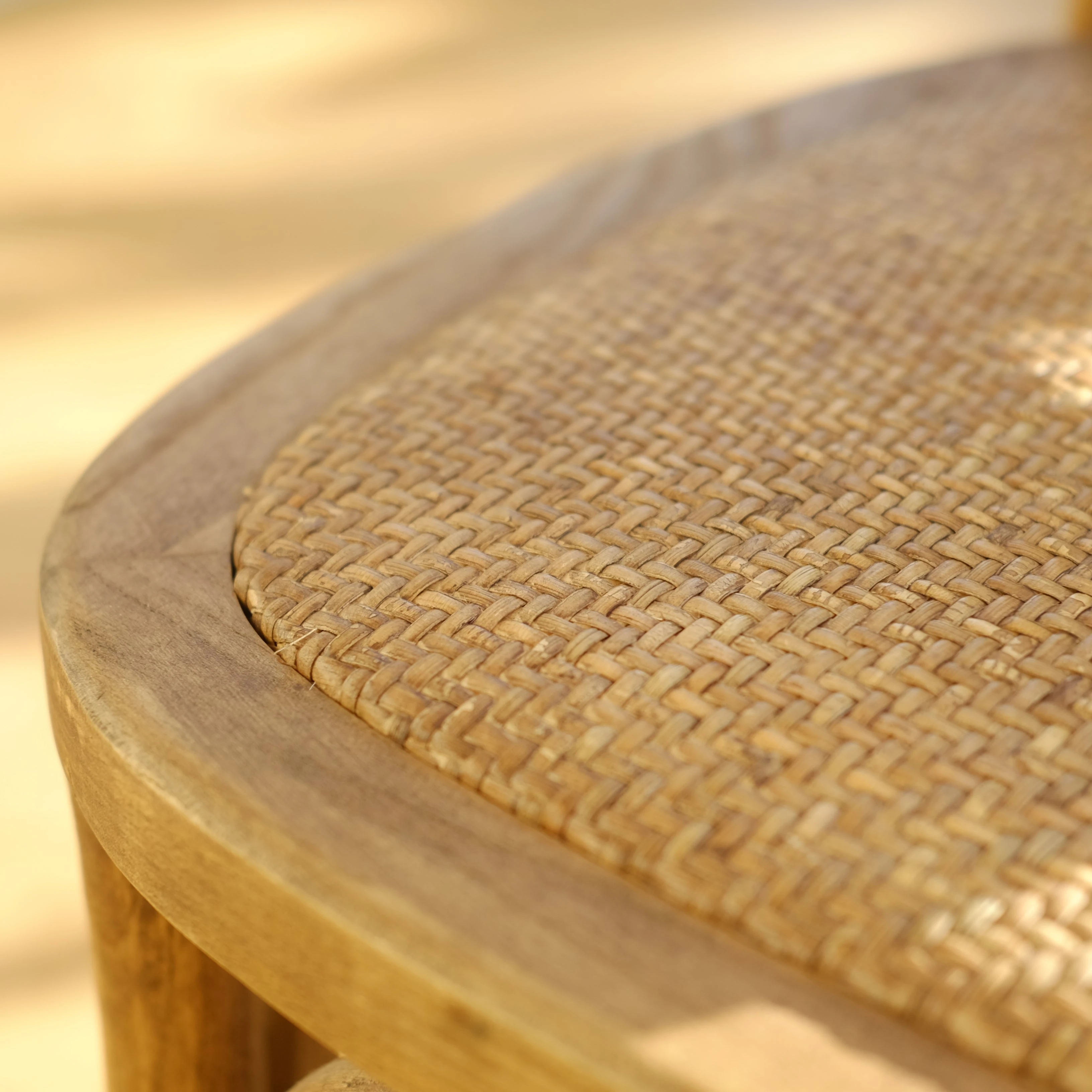 Sedia in rattan intrecciato-Naturale
