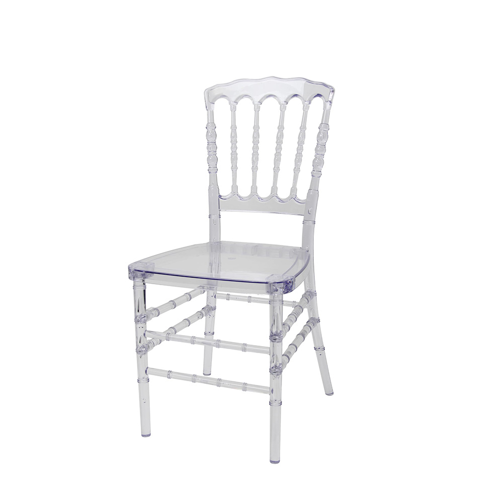 Resin Stacking Napoleon Chair-Crystal