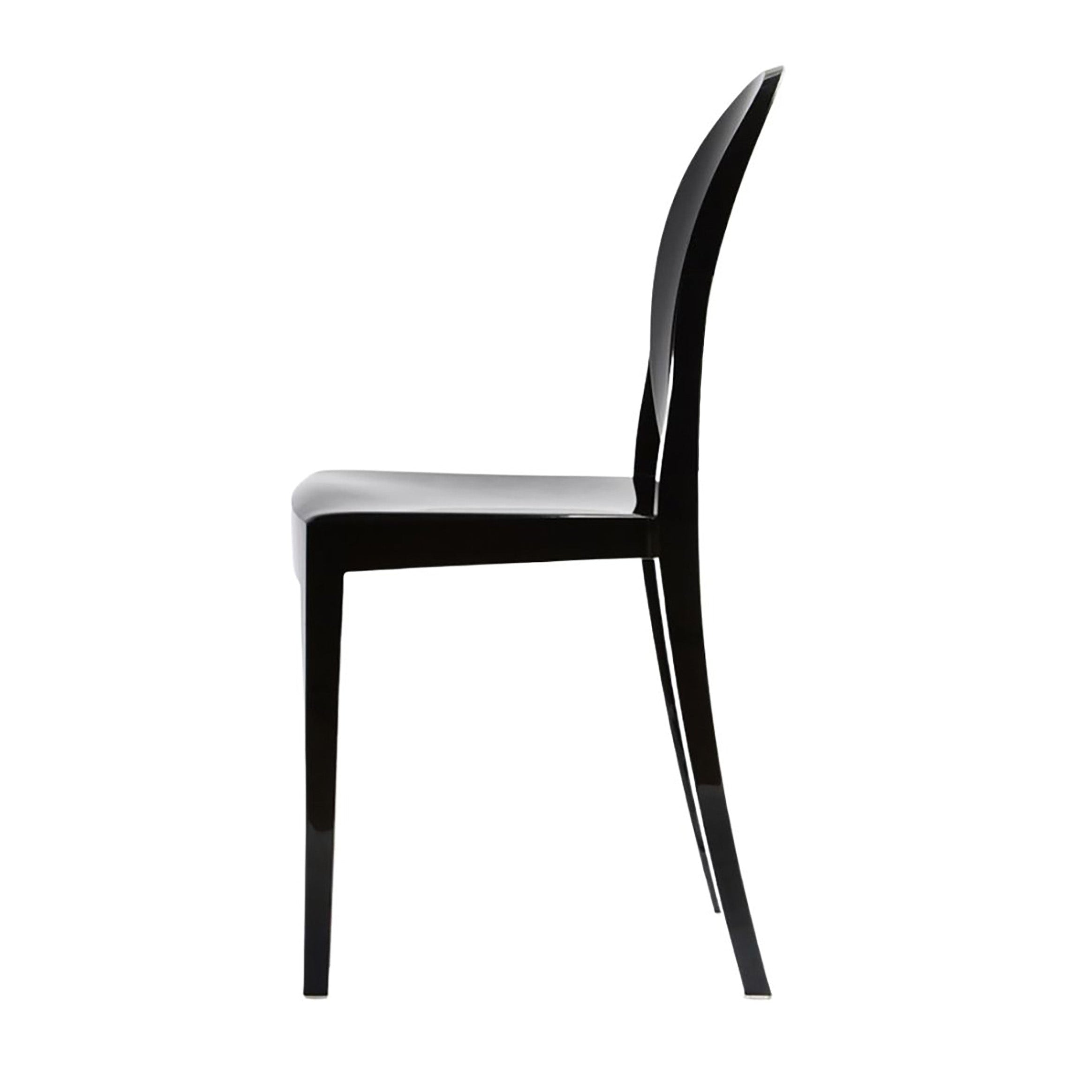 Resin Ghost Chair-Black without Arms