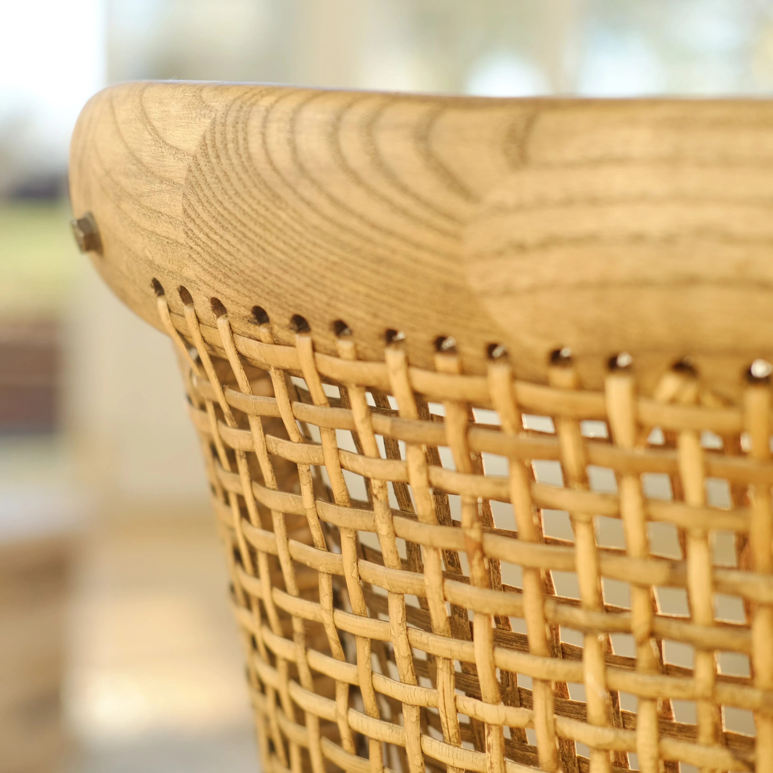 Sedia in rattan intrecciato-Naturale