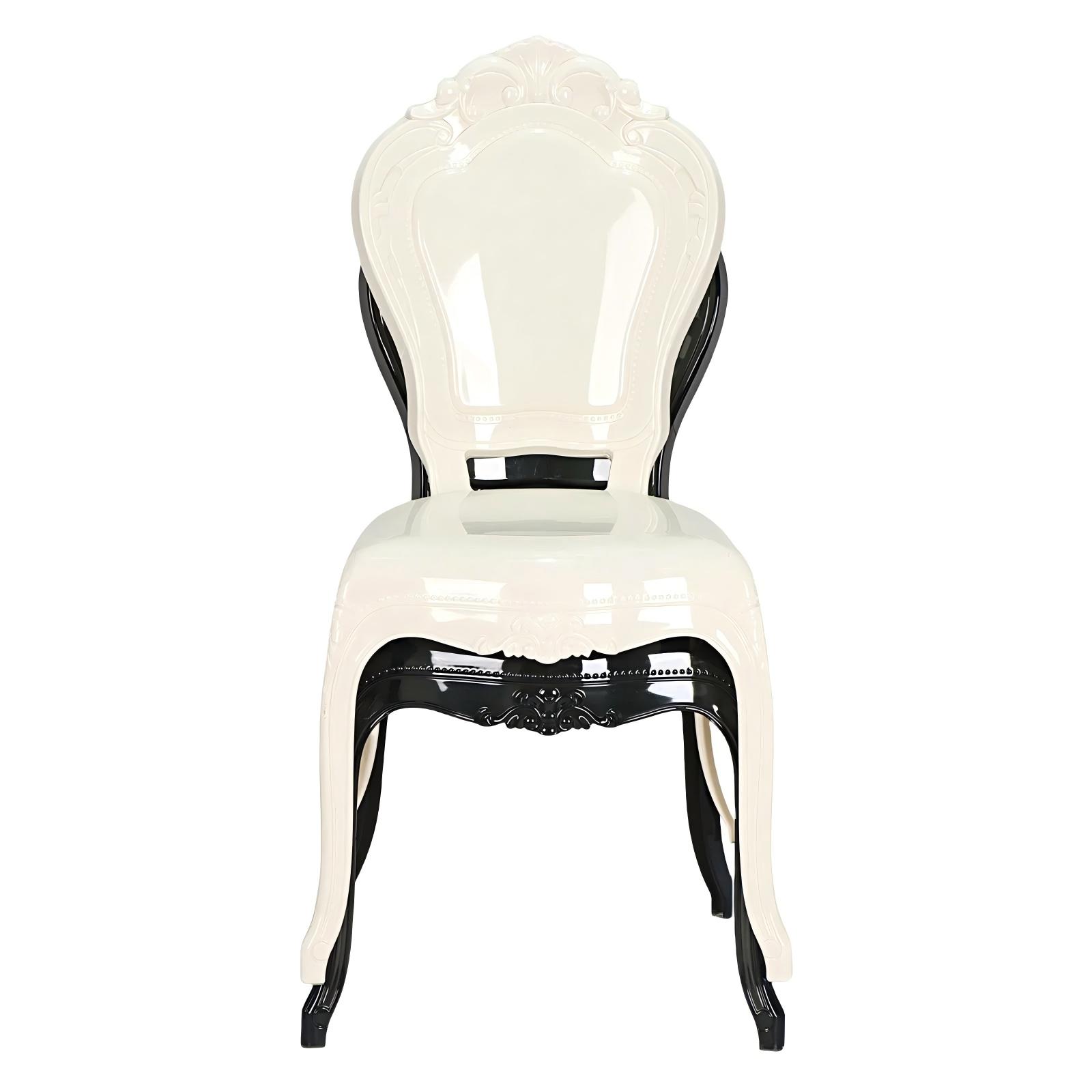 Stackable Plastic Black Royal Princess Bella Chair