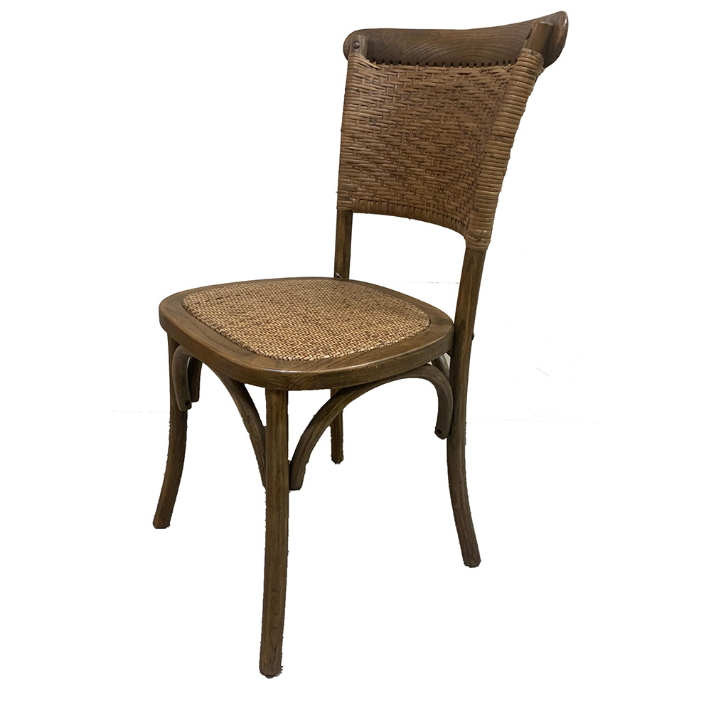 Elm and Rattan  Chair &ndash; Antique Oak