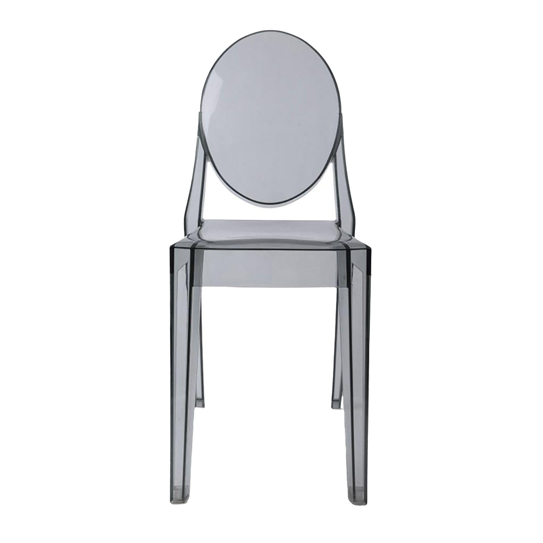 Resin Ghost Chair-Smoked without Arms