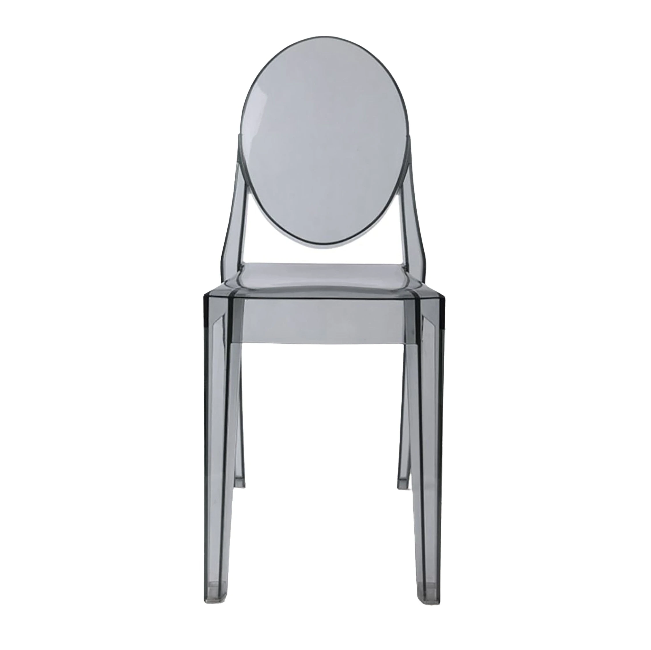 Sedia Ghost in Resina Fum&eacute; senza Braccioli