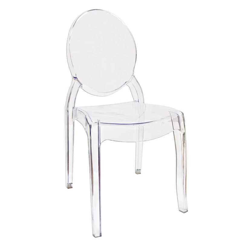 Sedia Ghost in resina trasparente senza braccioli