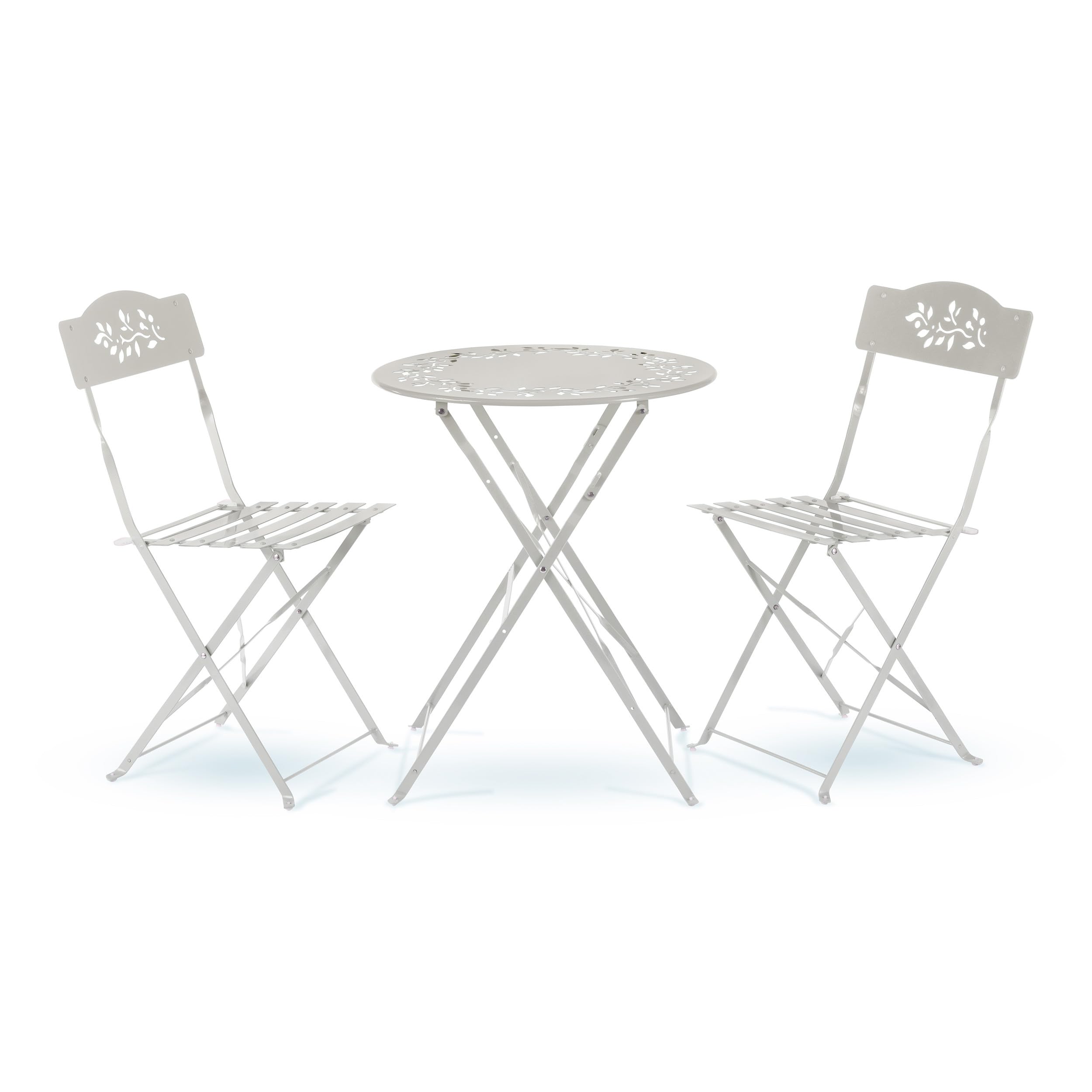 Metal & Wood Bistro Folding Table & Chair Set