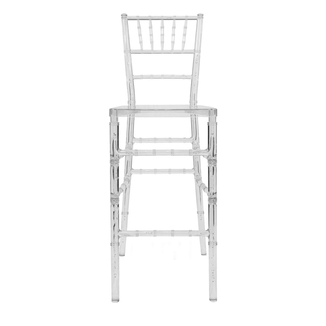 Sgabello da bar Chiavari in resina trasparente