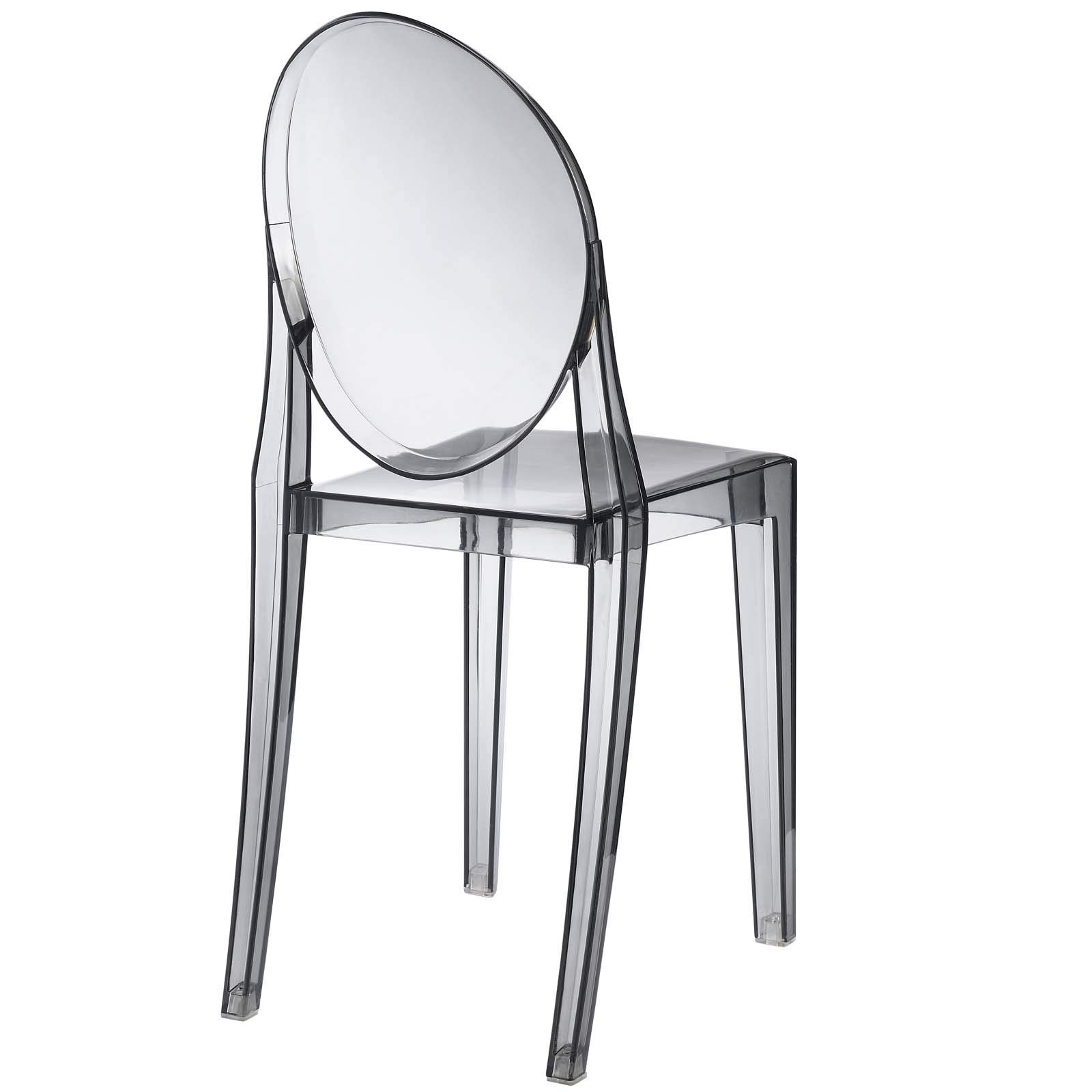 Resin Ghost Chair-Smoked without Arms