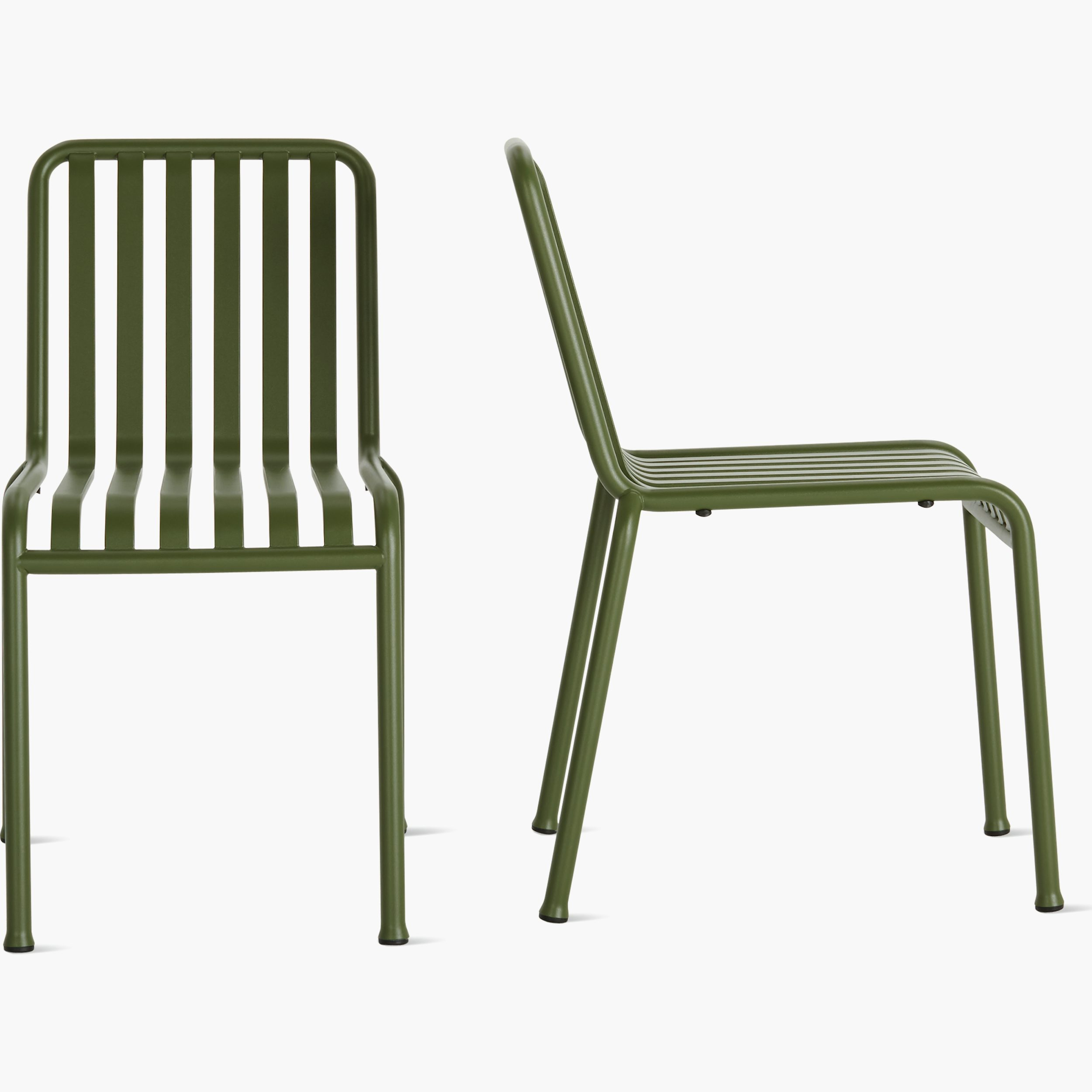 Metal Slatted Side Chair