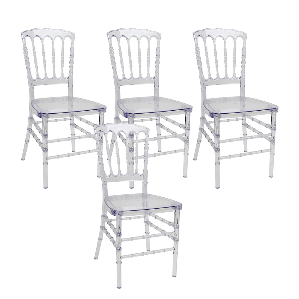 Resin Stacking Napoleon Chair-Crystal