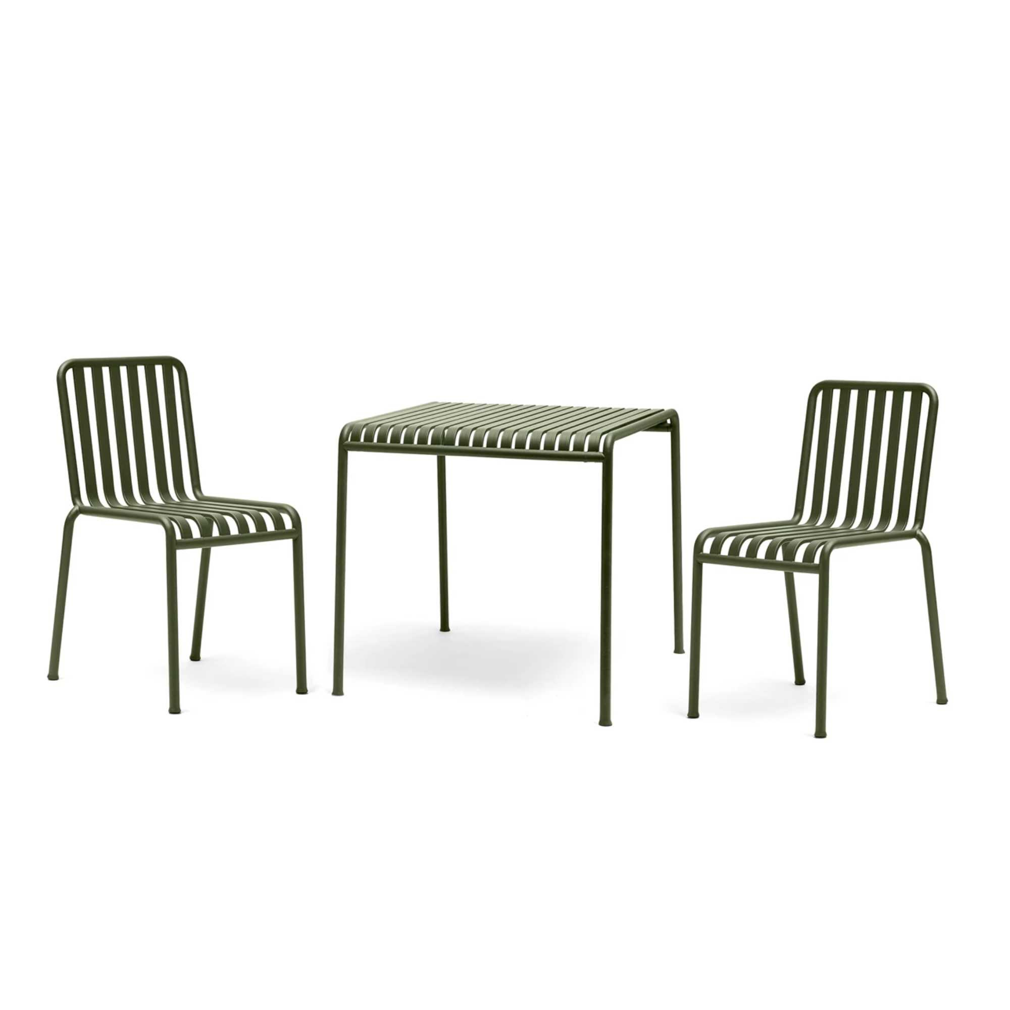 Metal Slatted Side Chair