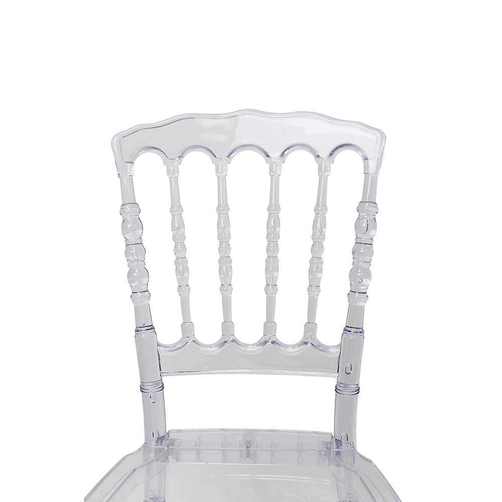 Resin Stacking Napoleon Chair-Crystal