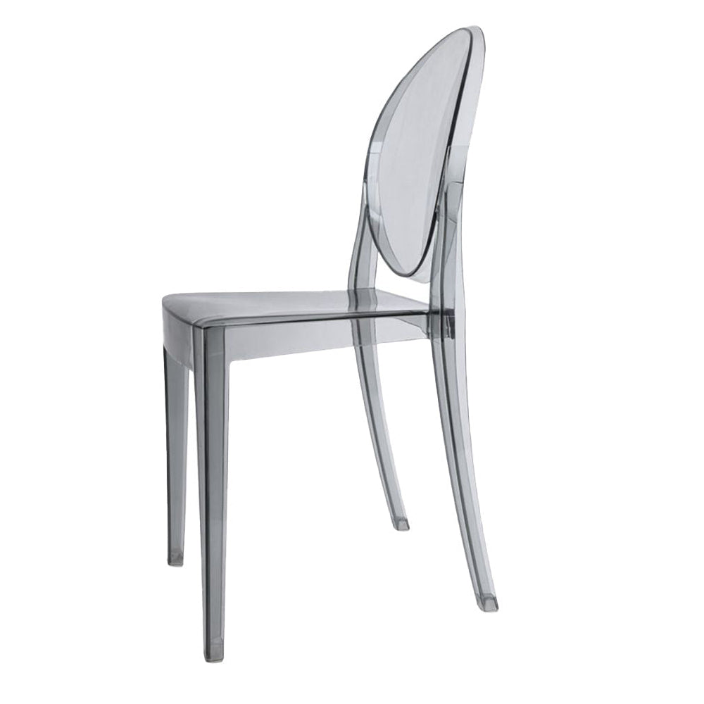 Resin Ghost Chair-Smoked without Arms