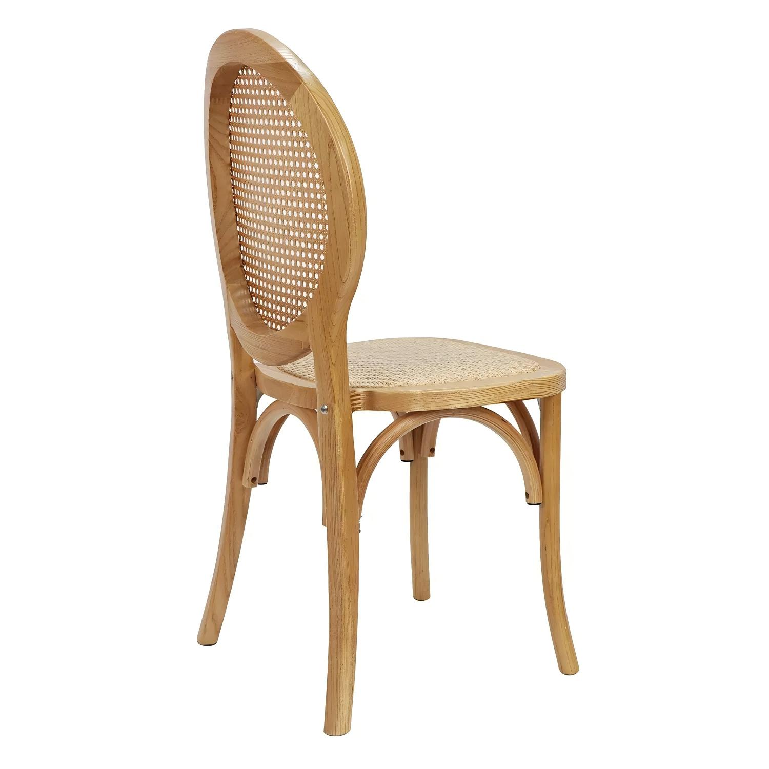 Natural Louis Rattan back Chair-Rattan Seat