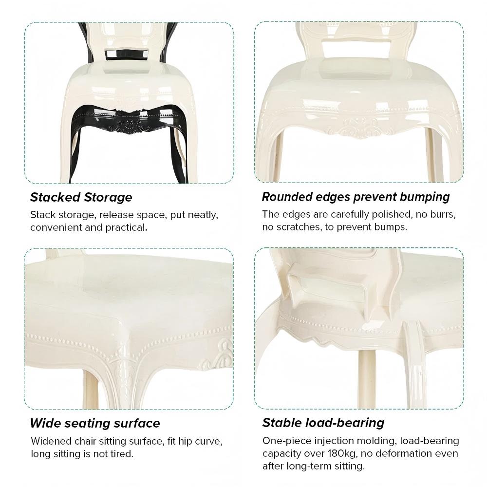 Stackable Plastic White Royal Princess Bella Chair