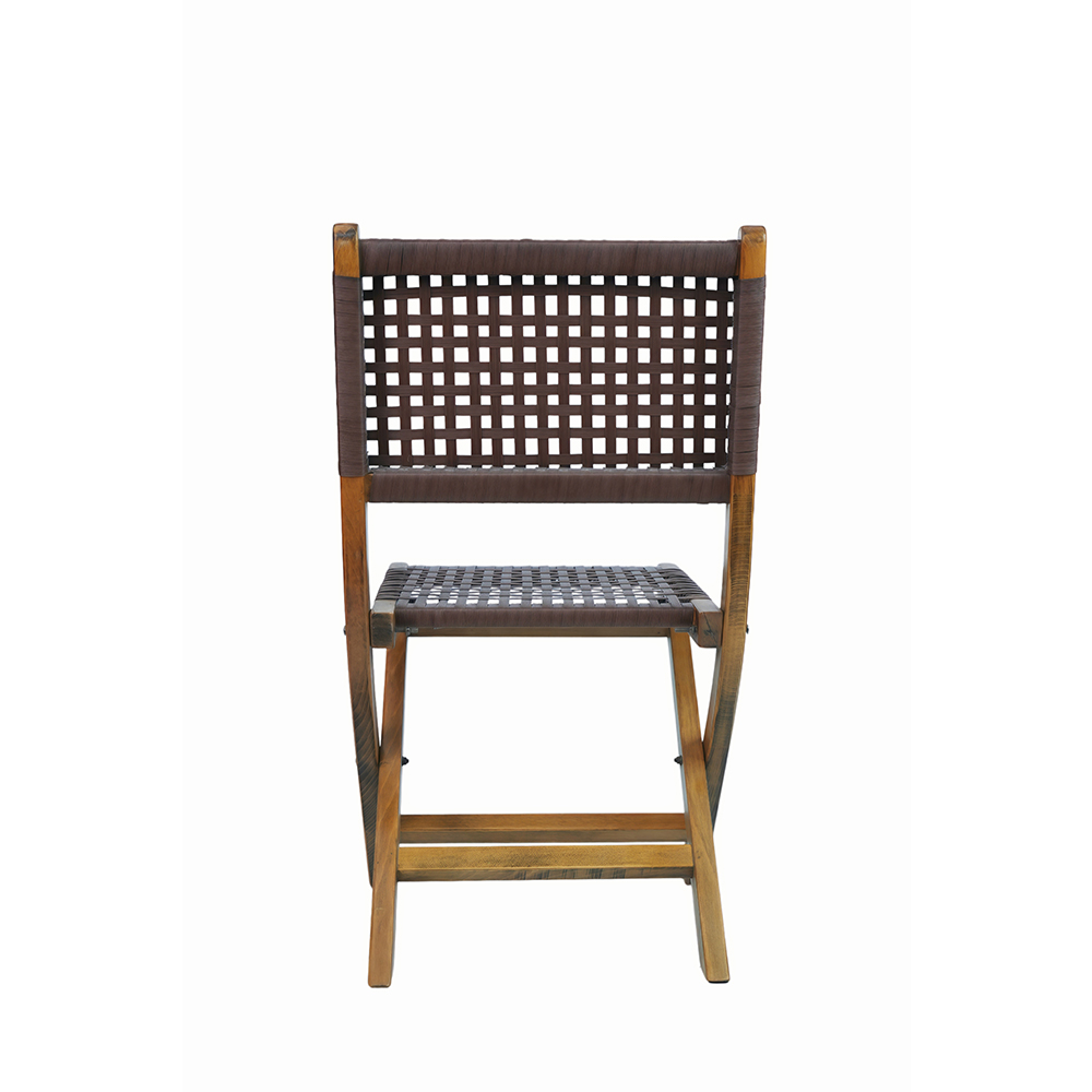 Dark Brown Webbing Folding Chair