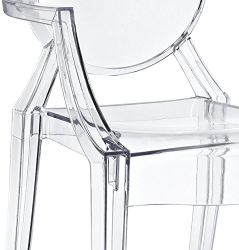 Resin Ghost Chair-Clear with Arms
