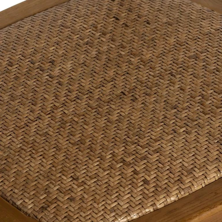 Sedia in olmo e rattan - Marrone lucido