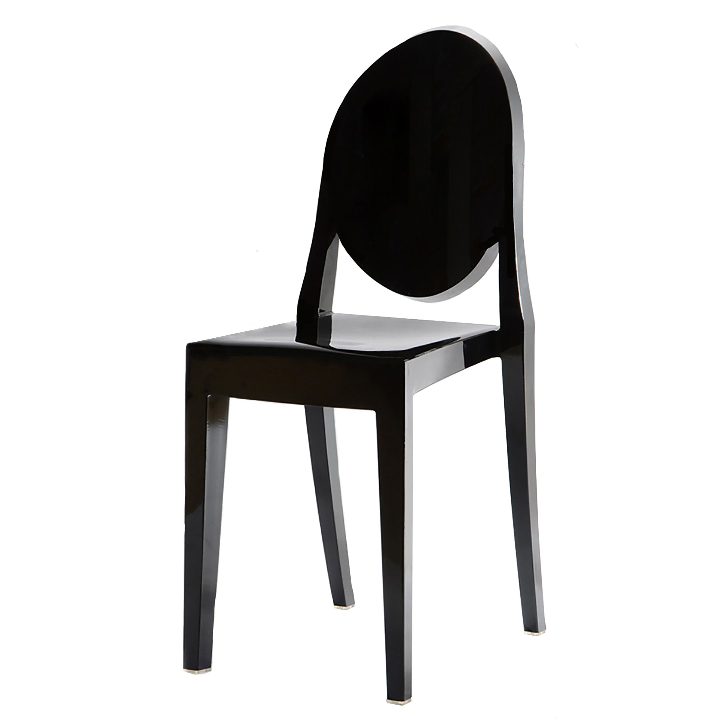 Resin Ghost Chair-Black without Arms