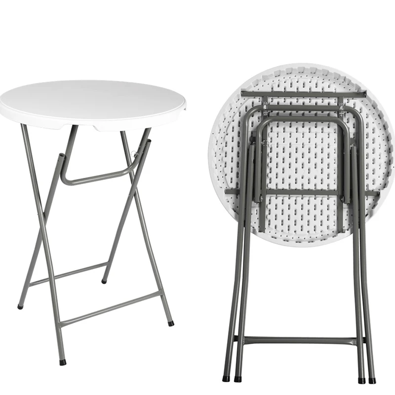 Tavolo pieghevole rotondo in plastica