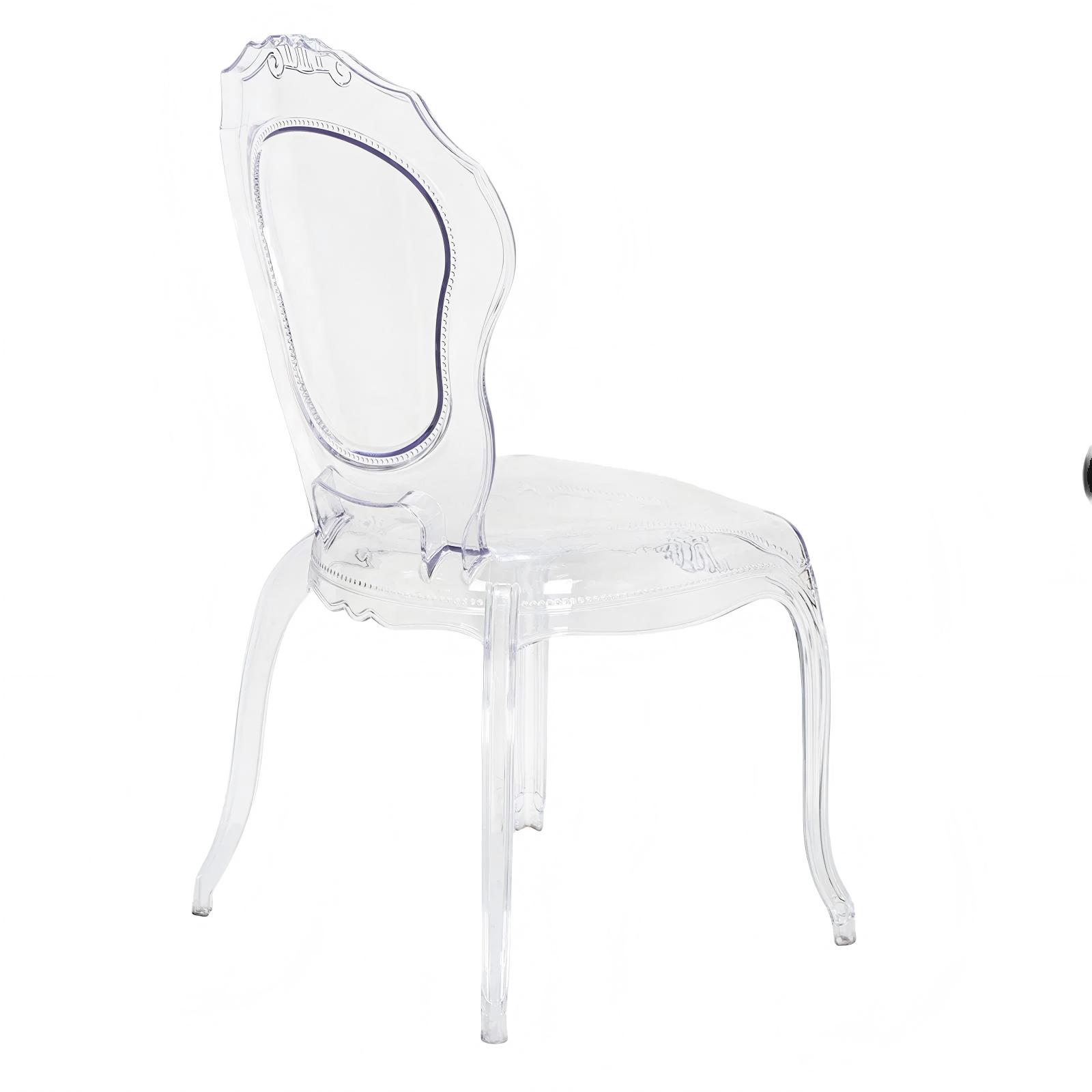 Stackable Plastic Crystal Royal Princess Bella Chair