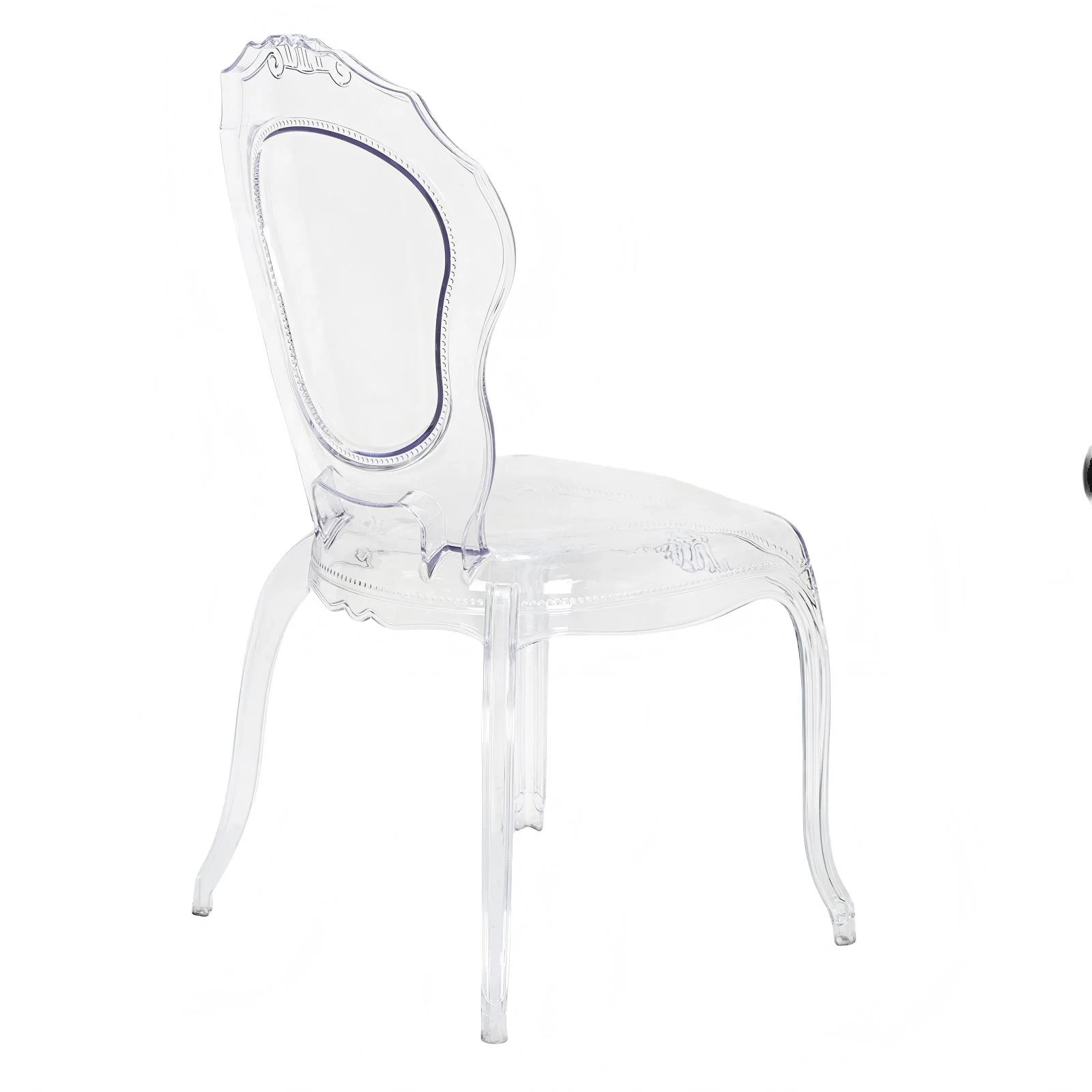Sedia impilabile Royal Princess Bella in cristallo di plastica
