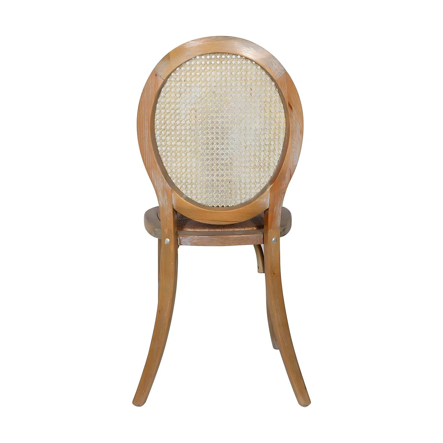 Antique Louis Rattan back Chair-Rattan Seat