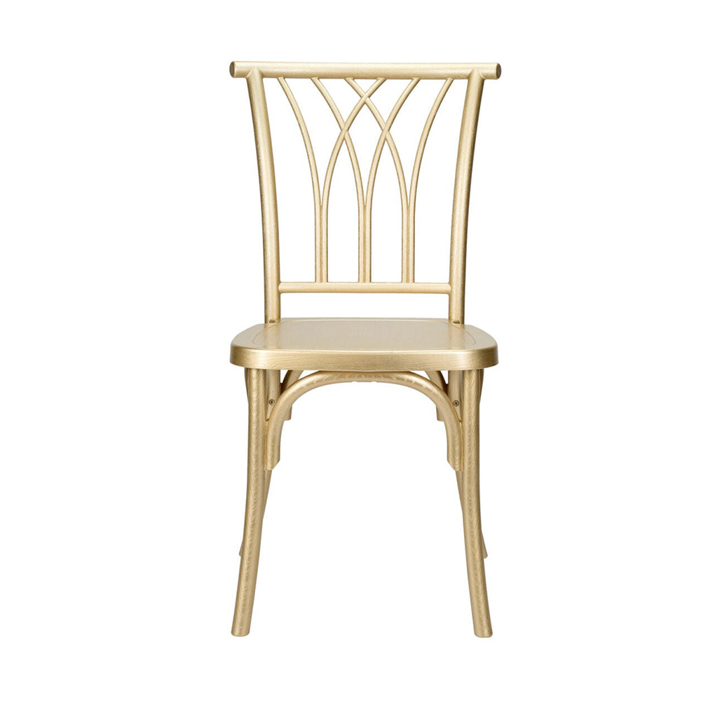 Gold Champagne Resin Willow Chair
