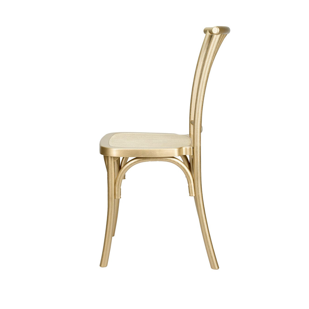 Gold Champagne Resin Willow Chair