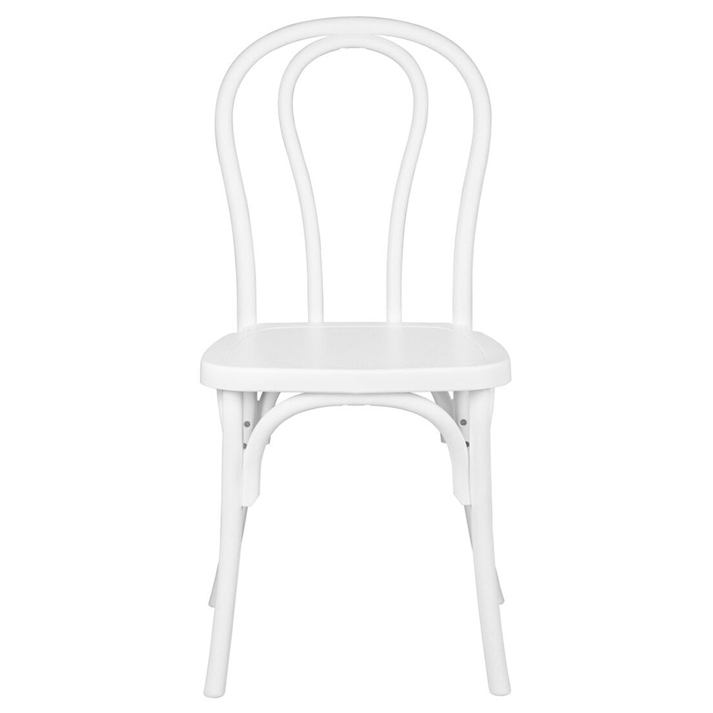 White Resin Bentwood Chair
