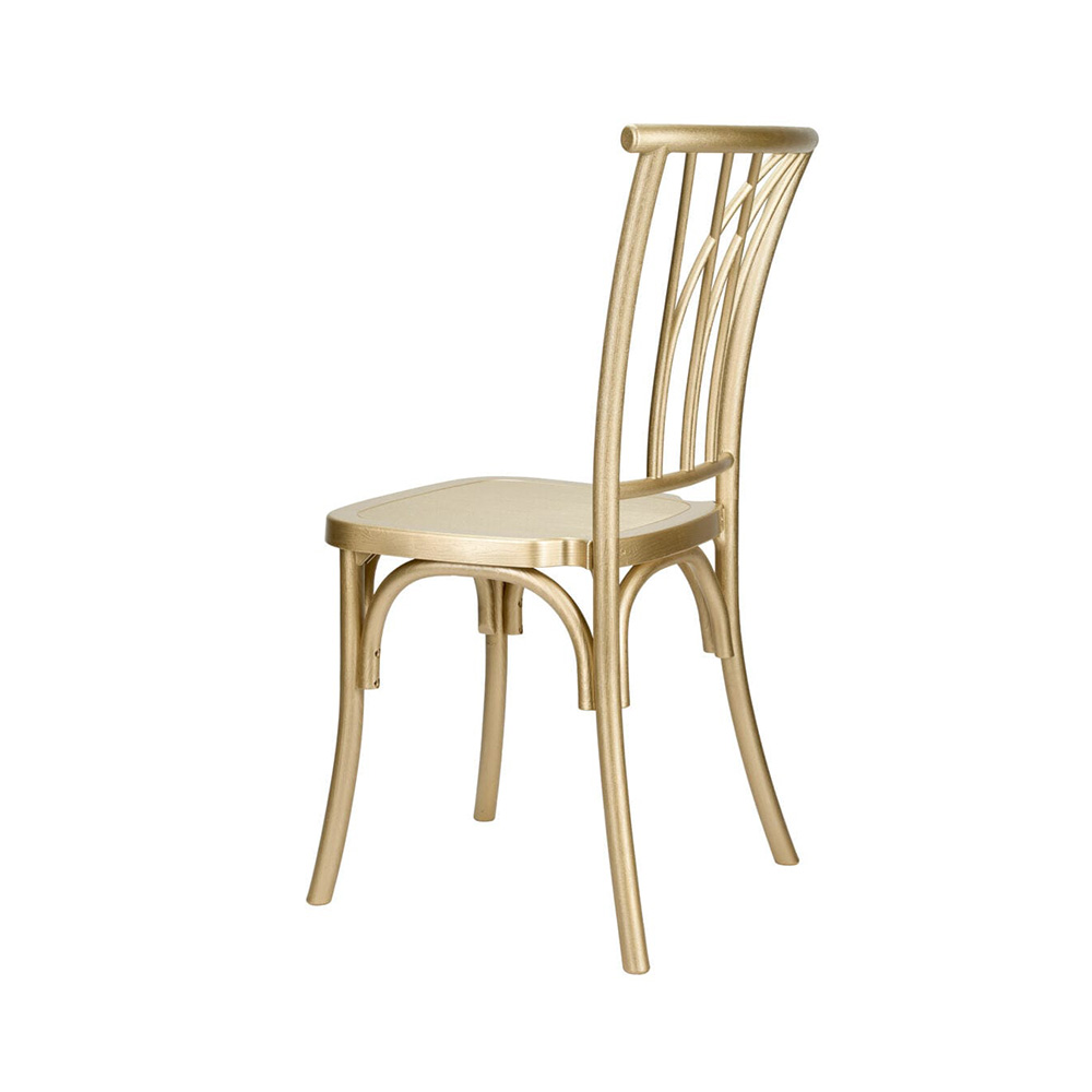 Gold Champagne Resin Willow Chair