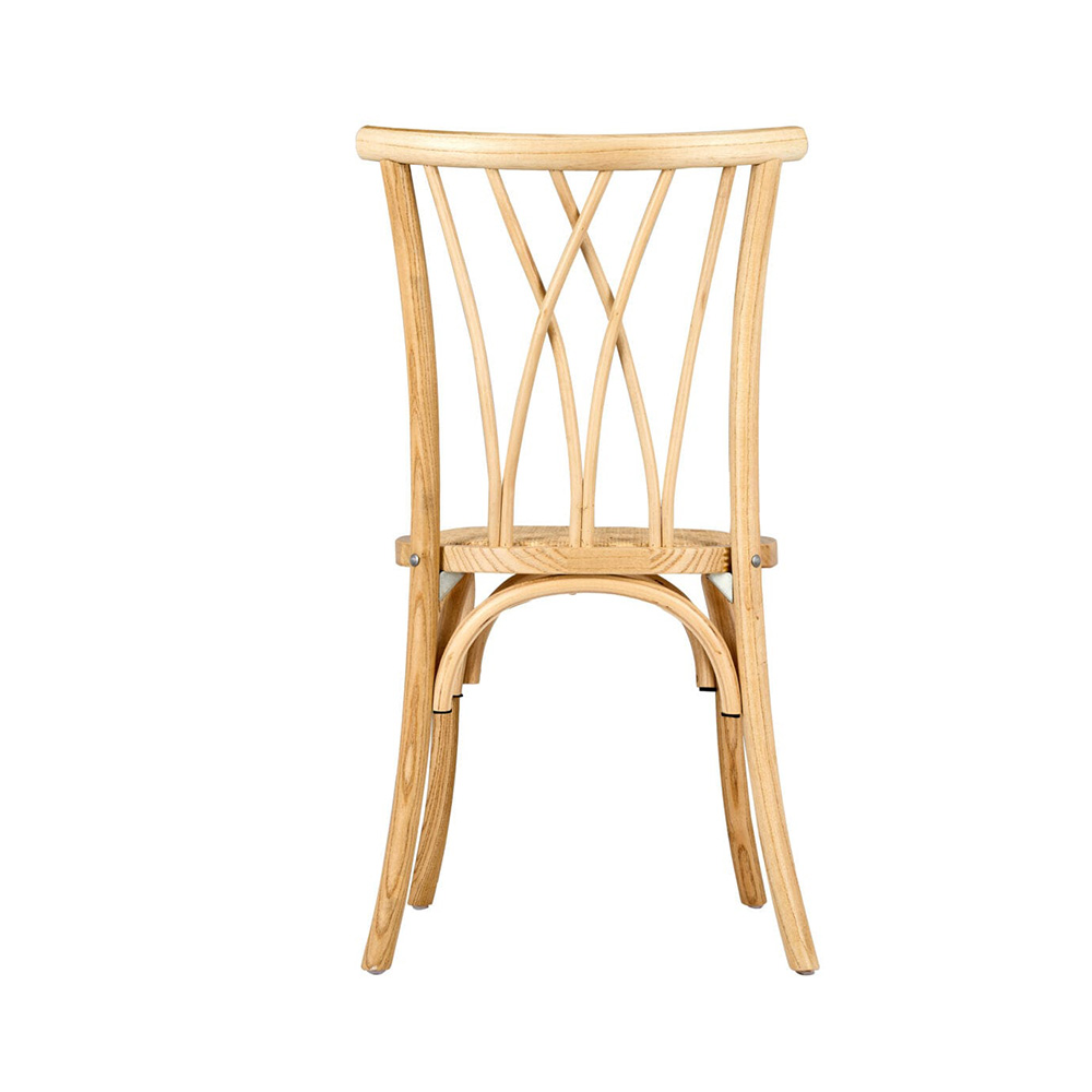 Natural Wood Willow Chair With Rattan Seat
