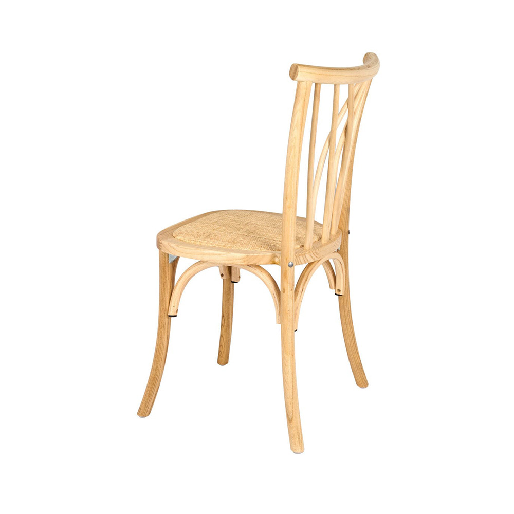 Natural Wood Willow Chair With Rattan Seat