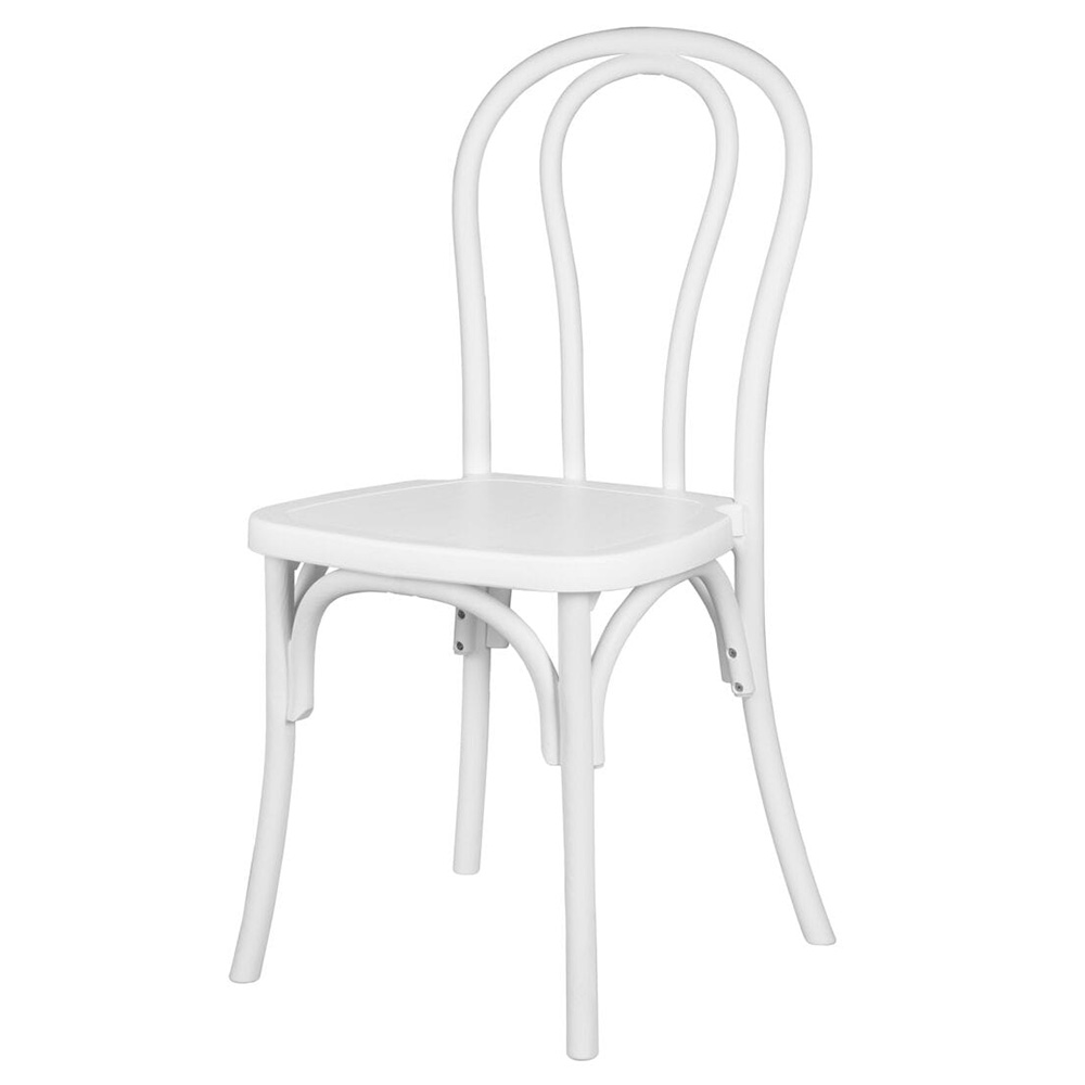 White Resin Bentwood Chair